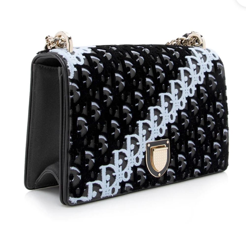 Dior Velvet Diorama Medium Shoulder Bag